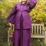 The Good Life Shirt in Fig linen