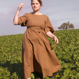 The Joan Dress in Burgundy/Chartreuse Gingham