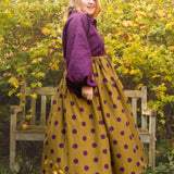The Oak Skirt - Purple polka