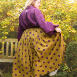 The Oak Skirt - Purple polka