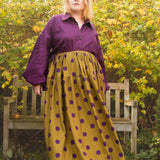 The Oak Skirt - Purple polka