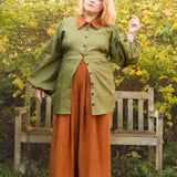 The Good Life Shirt in Sage linen