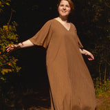 The Joan Dress in Burgundy/Chartreuse Gingham