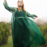 The Everything Dress in Forest Green Silk Organza - House of Flint