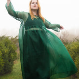 The Everything Dress in Forest Green Silk Organza - House of Flint