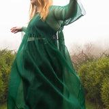 The Everything Dress in Forest Green Silk Organza - House of Flint
