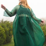 The Everything Dress in Forest Green Silk Organza - House of Flint