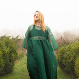 The Everything Dress in Forest Green Silk Organza - House of Flint