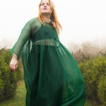 The Everything Dress in Forest Green Silk Organza - House of Flint