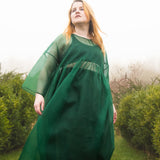 The Everything Dress in Forest Green Silk Organza - House of Flint