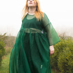 The Everything Dress in Forest Green Silk Organza - House of Flint