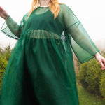 The Everything Dress in Forest Green Silk Organza - House of Flint