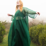 The Everything Dress in Forest Green Silk Organza - House of Flint
