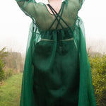 The Everything Dress in Forest Green Silk Organza - House of Flint