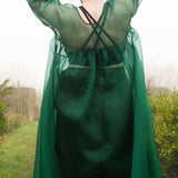 The Everything Dress in Forest Green Silk Organza - House of Flint