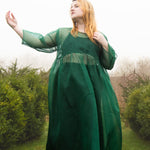 The Everything Dress in Forest Green Silk Organza - House of Flint