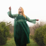 The Everything Dress in Forest Green Silk Organza - House of Flint