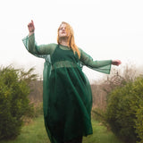 The Everything Dress in Forest Green Silk Organza - House of Flint