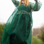 The Everything Dress in Forest Green Silk Organza - House of Flint