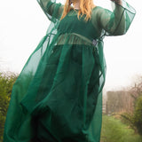 The Everything Dress in Forest Green Silk Organza - House of Flint