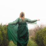 The Everything Dress in Forest Green Silk Organza - House of Flint