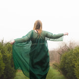 The Everything Dress in Forest Green Silk Organza - House of Flint