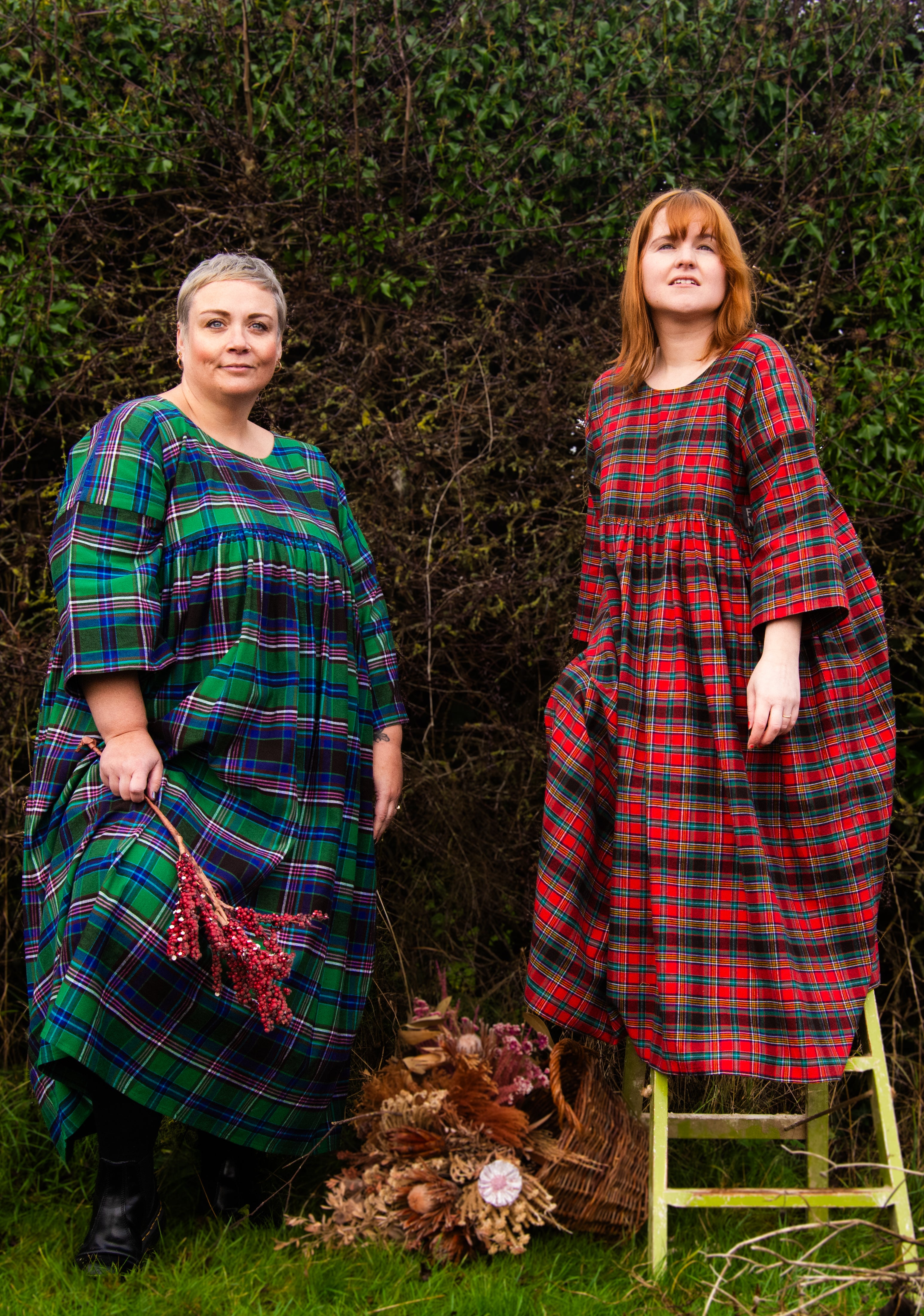 The Everything Dress in Green Tartan - House of Flint