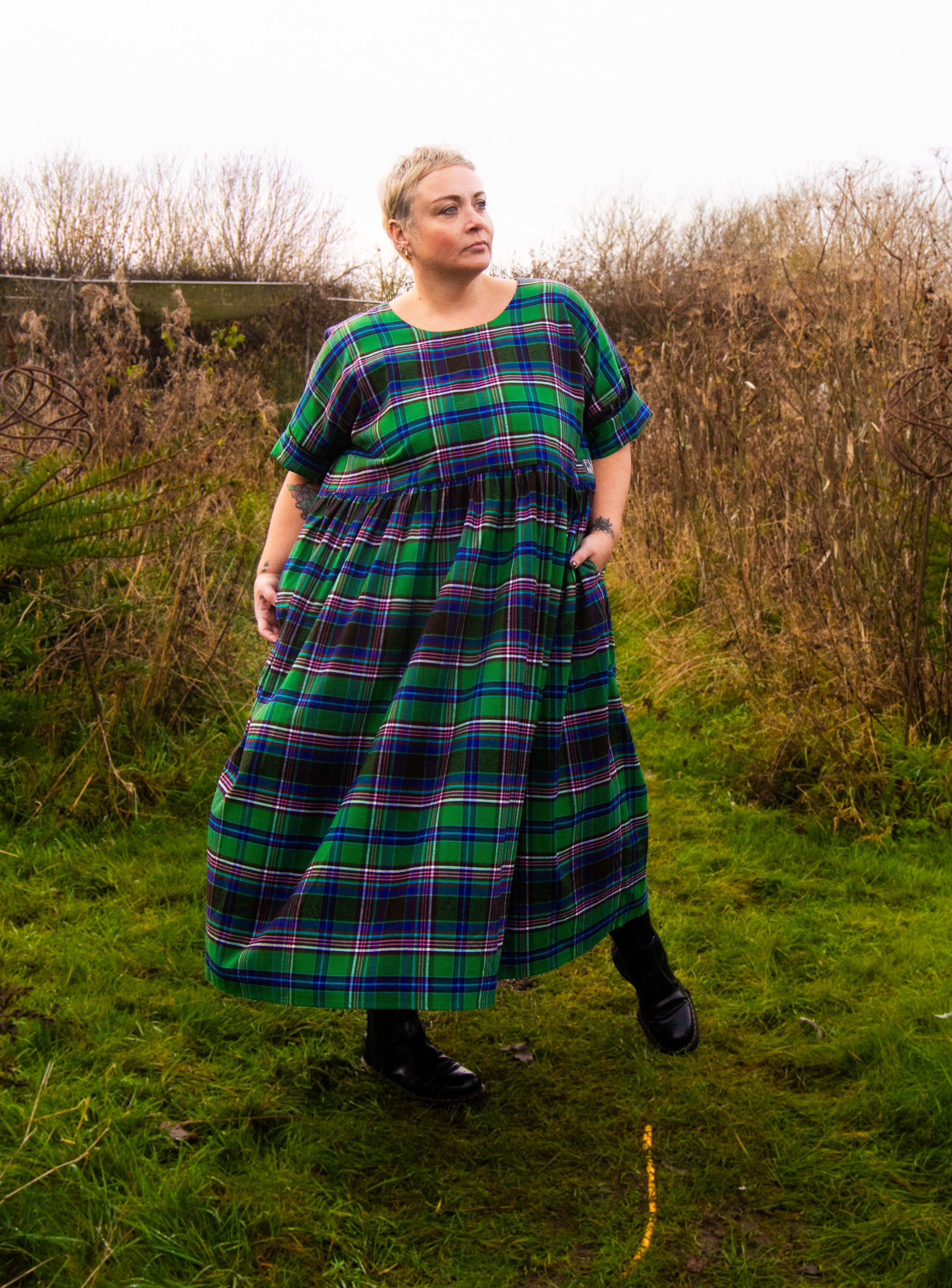 The Everything Dress in Green Tartan - House of Flint