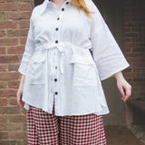 The Good Life Shirt in White Cotton