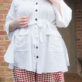 The Good Life Shirt in White Cotton