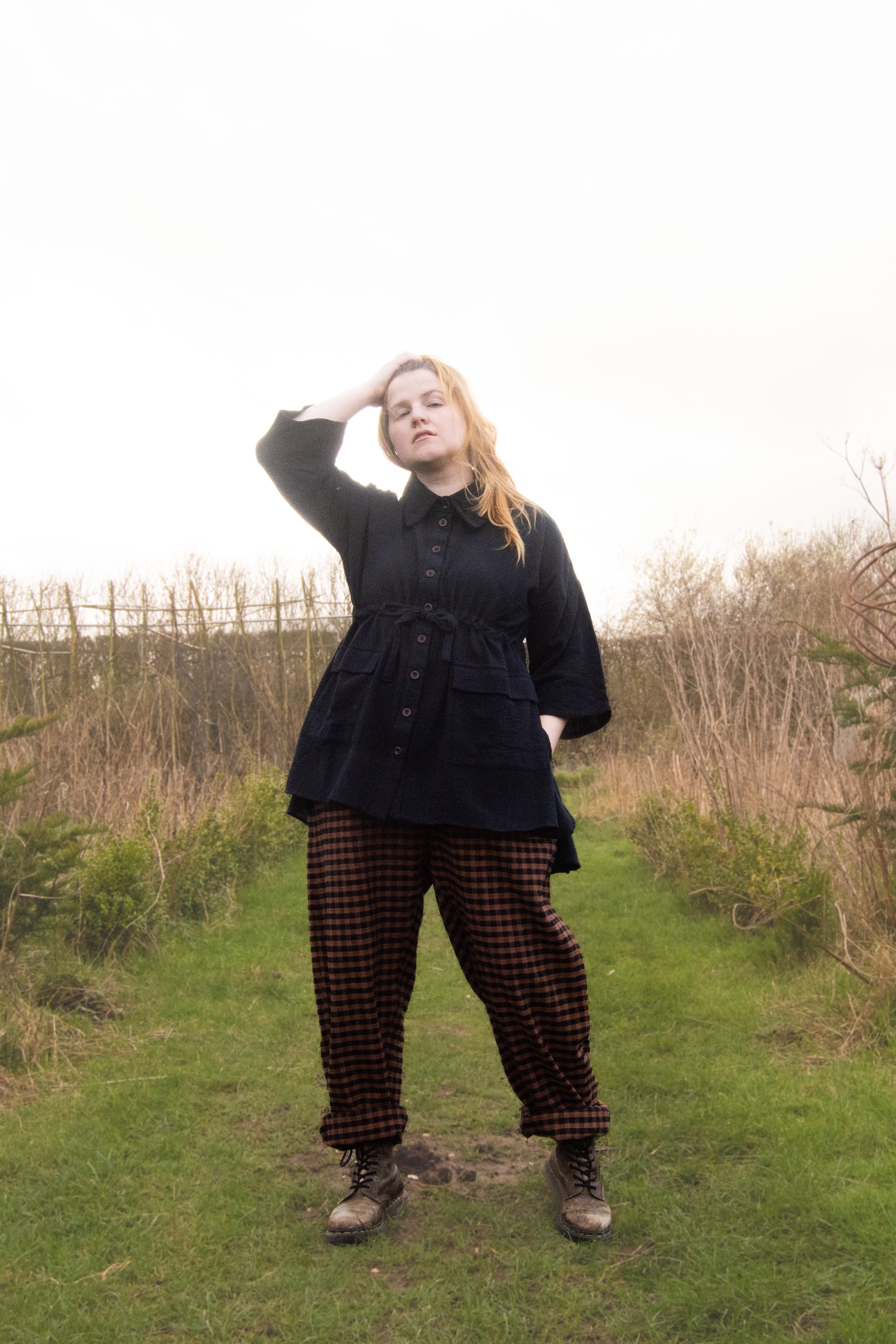 The Good Life Shirt in Black Cotton - ships late March - House of Flint