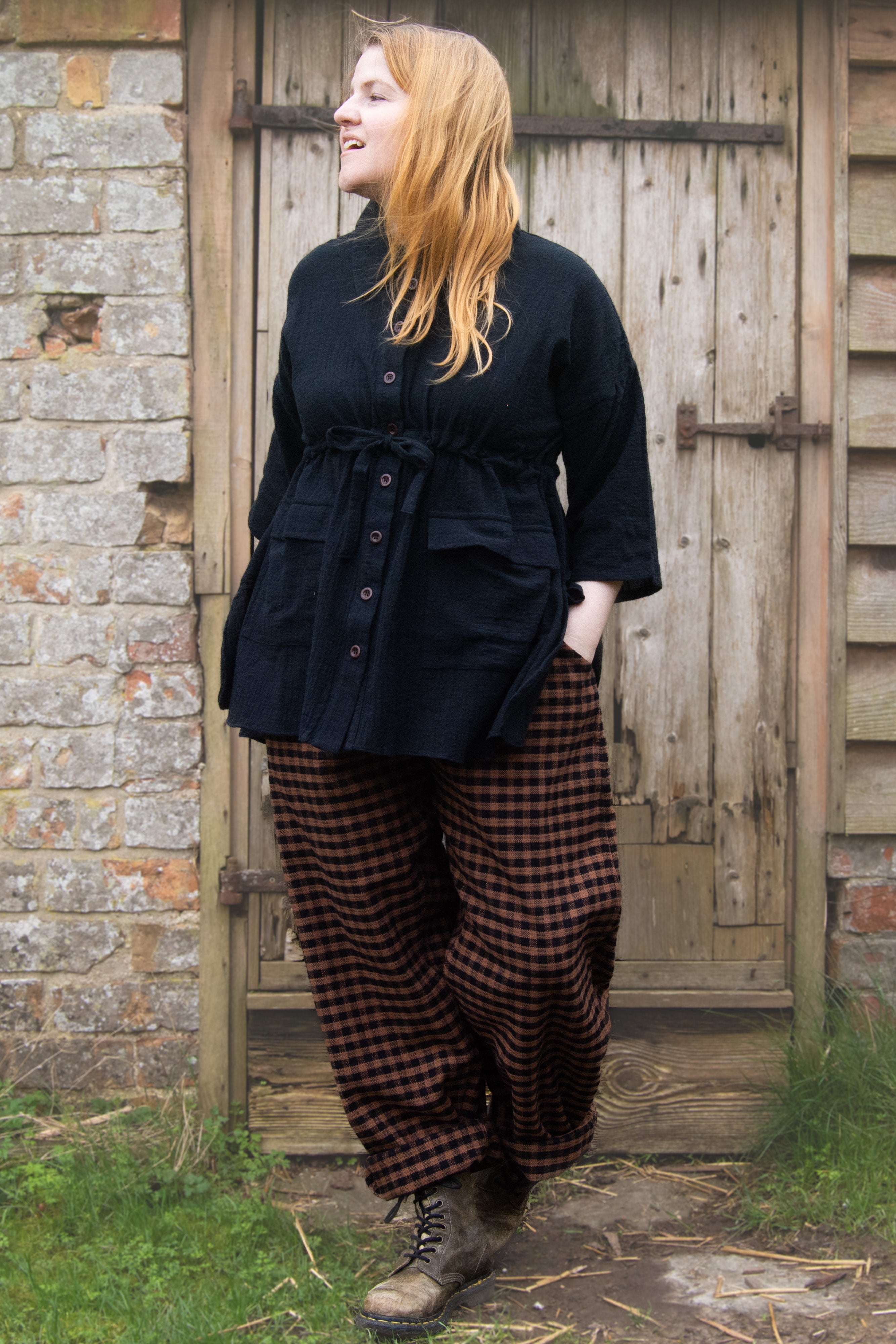 The Good Life Shirt in Black Cotton - ships late March - House of Flint