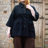 The Good Life Shirt in Black Cotton - ships late March - House of Flint