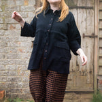 The Good Life Shirt in Black Cotton - ships late March - House of Flint