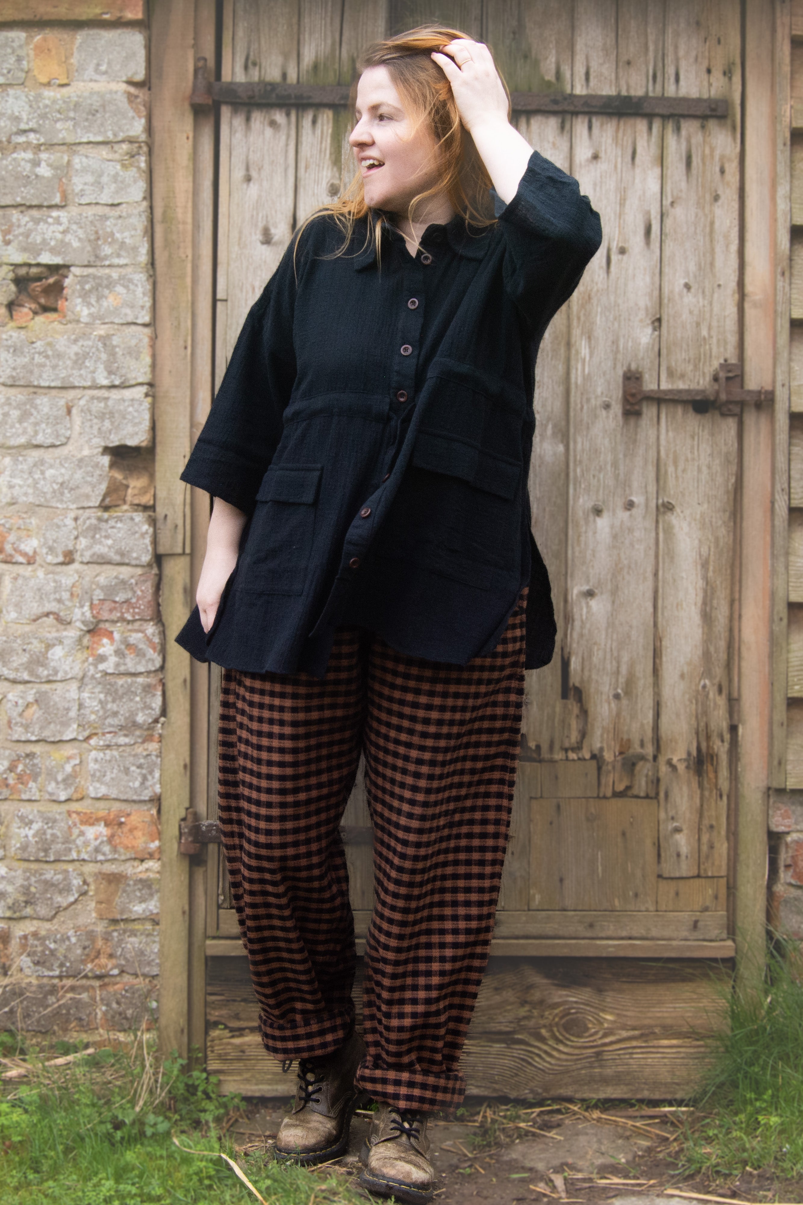 The Good Life Shirt in Black Cotton - ships late March - House of Flint