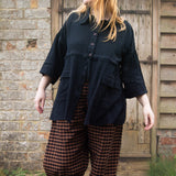 The Good Life Shirt in Black Cotton - ships late March - House of Flint