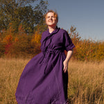 The Shirt Dress in purple linen - pre-order - House of Flint