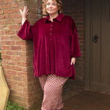The Good Life Shirt in Burgundy Velvet - House of Flint