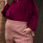 The Avery Trousers in Red Gingham - House of Flint