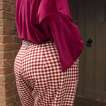 The Avery Trousers in Brown Gingham - House of Flint