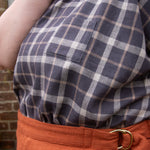 The Staple Tee in Brown Check - House of Flint