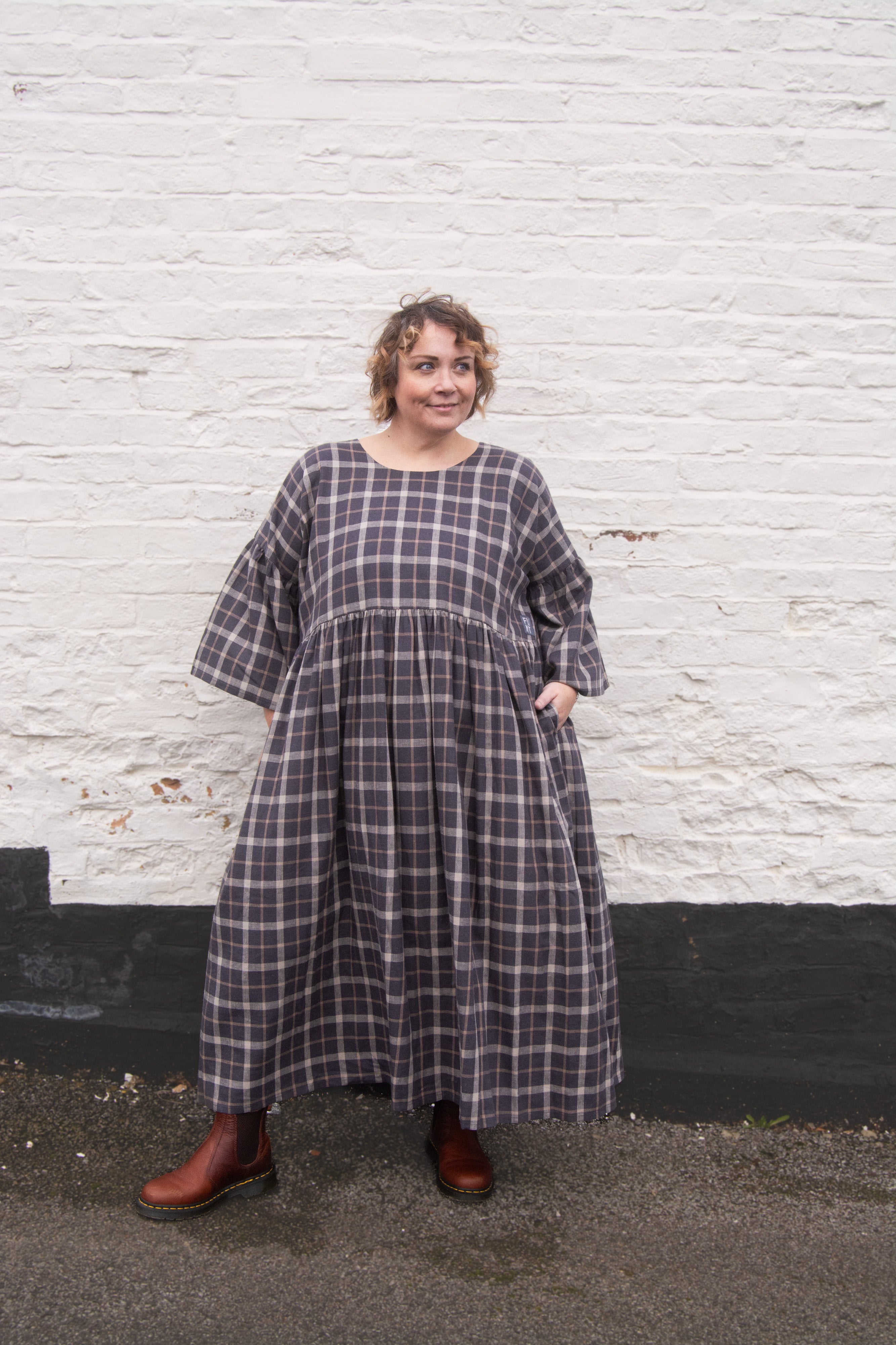The Everything Dress in Brown Check - House of Flint