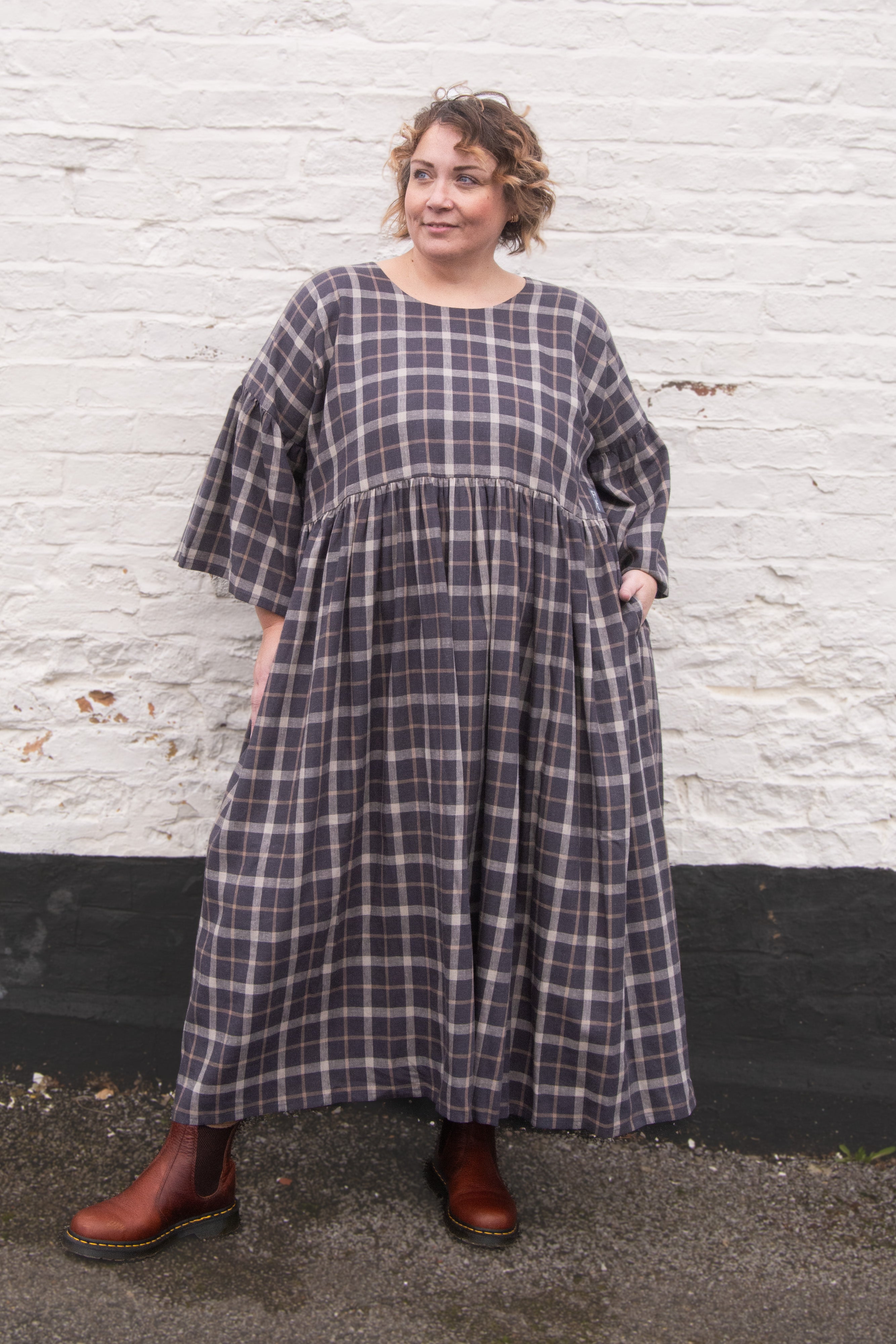 The Everything Dress in Brown Check - House of Flint