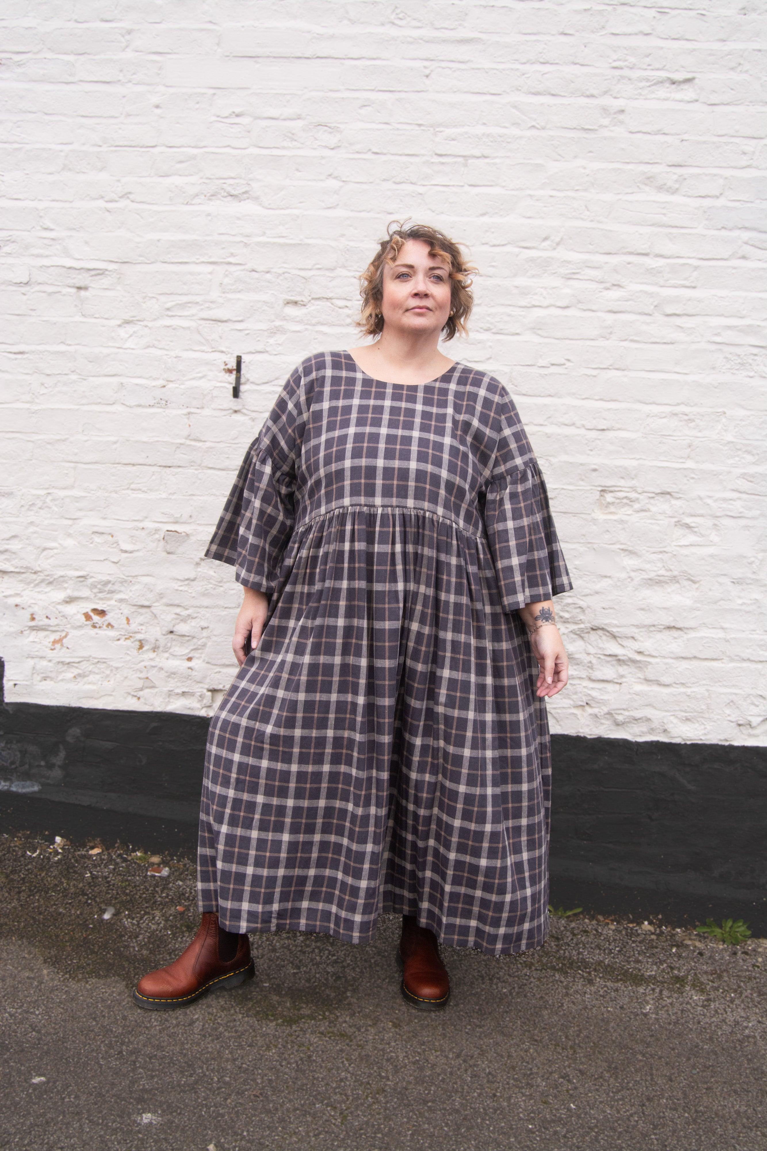 The Everything Dress in Brown Check - House of Flint