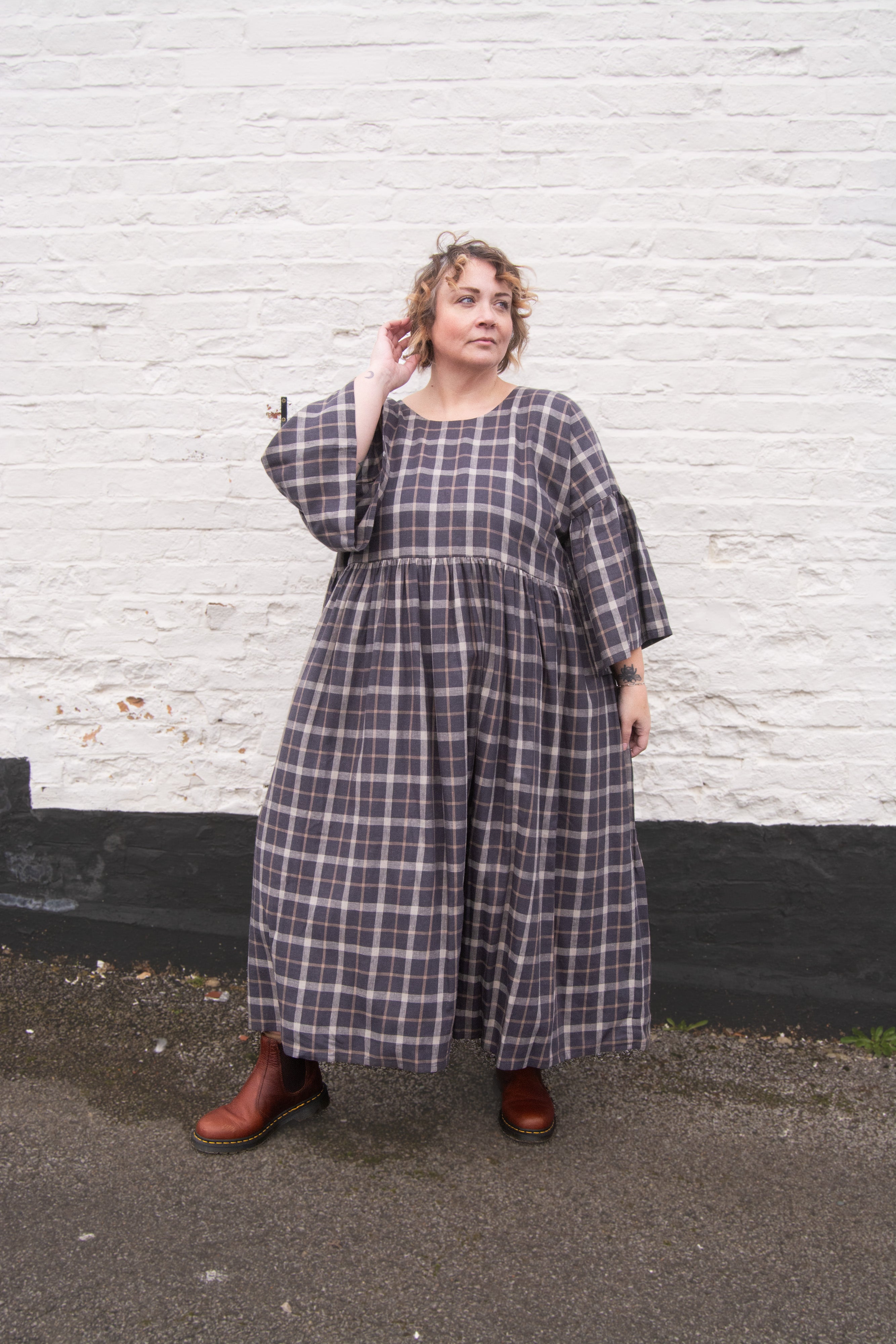 The Everything Dress in Brown Check - House of Flint