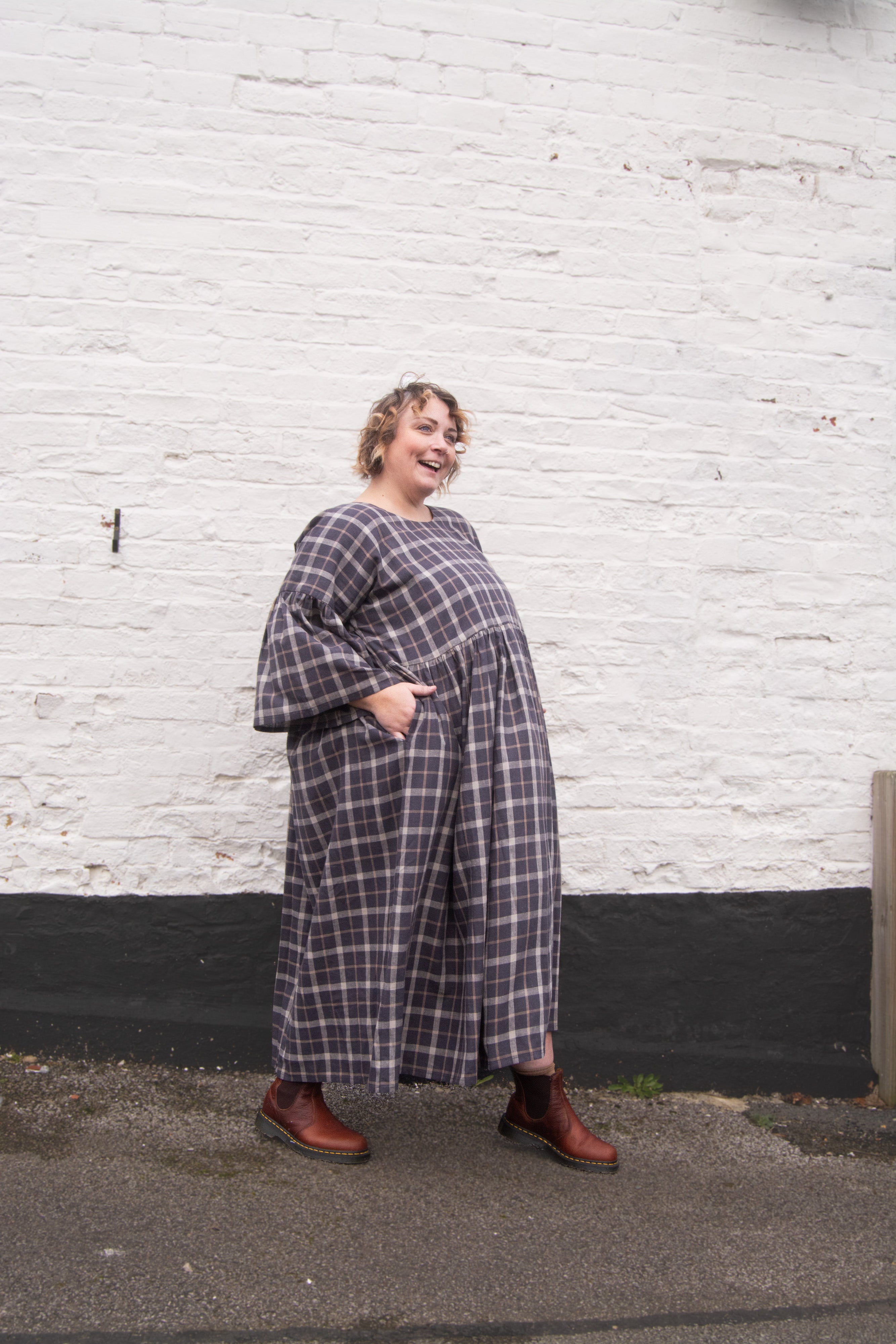 The Everything Dress in Brown Check - House of Flint