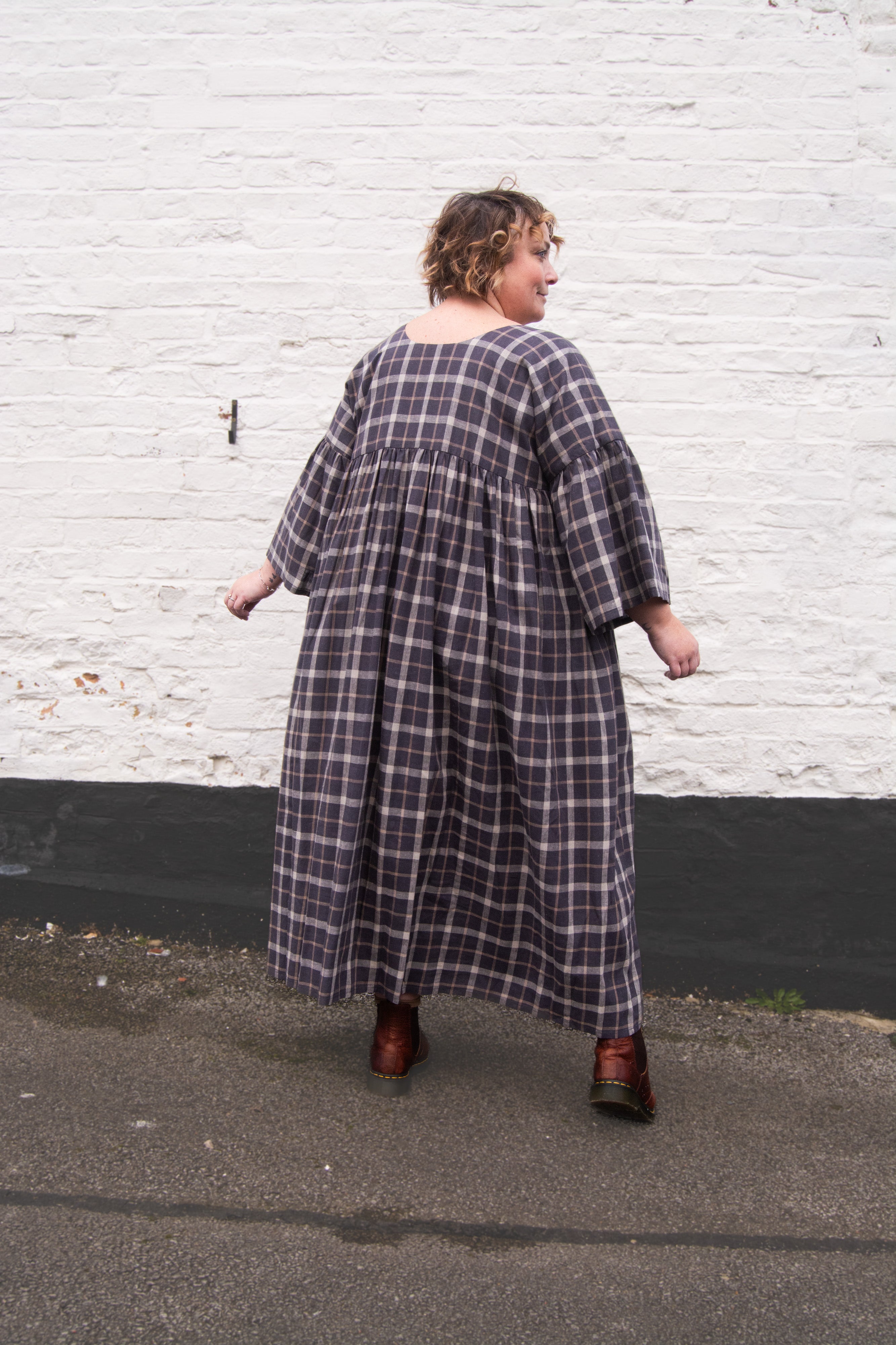 The Everything Dress in Brown Check - House of Flint