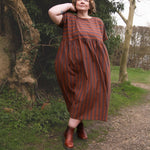 The Doddle Dress in Chestnut Stripe - House of Flint