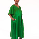 The Joan Dress in Emerald Satin - pre-order - House of Flint