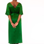 The Joan Dress in Emerald Satin - pre-order - House of Flint